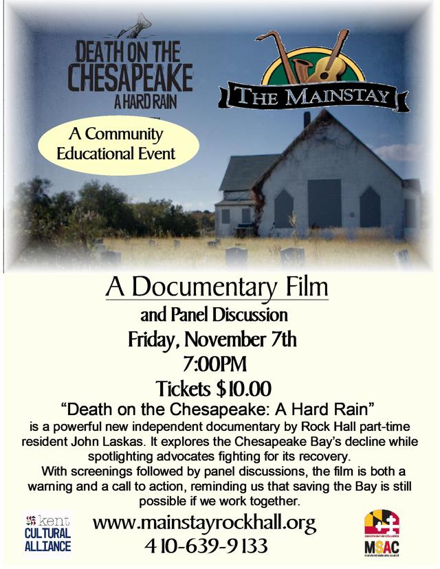 Film Showing of “Death On The Chesapeake: A Hard Rain”<br>7pm<br>$10