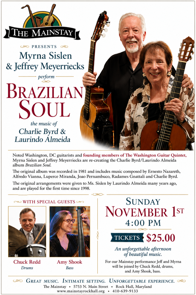 BRAZILIAN SOUL GUITAR CONCERT<br>4pm<br>$25