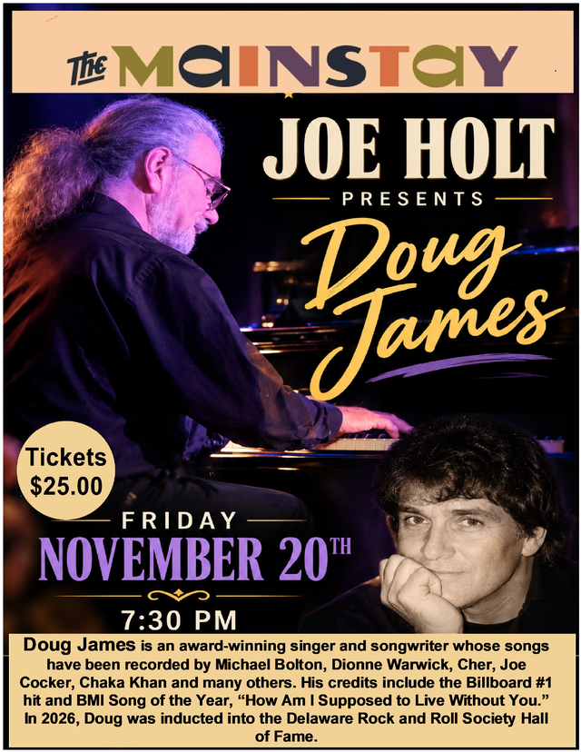 Joe Holt Presents Doug James<br>730pm<br>$25